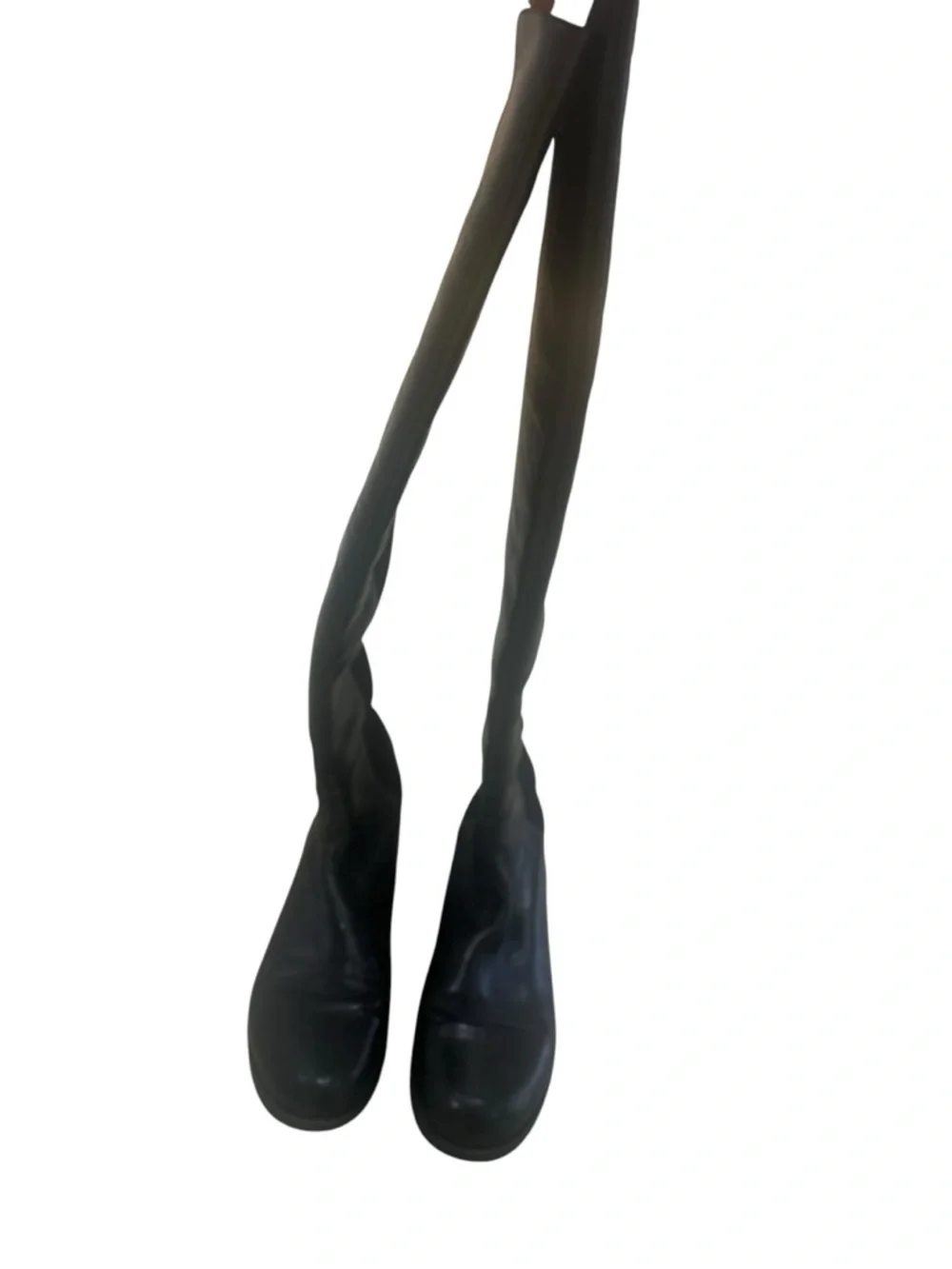 Stuart Weitzman Black Over-the-Knee Leather & stretch Boots size 6 5